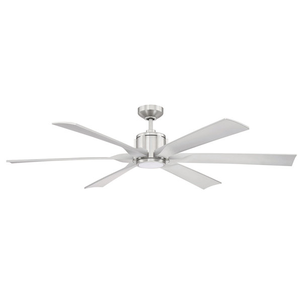 Ebern Designs 60'' Ikechukwu 6 - Blade LED Standard Ceiling Fan with